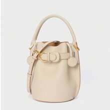 High-End Large Capacity Bucket Bag - SS Designer Leather, Versatile Crossbody/Shoulder - Beige - View 1
