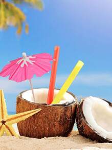 50pcs Mini Cocktails, Umbrella Toothpicks, Fancy Cocktail Selection, Cake Decoration, Hawaiian Beverage Decoration, Tropical Party Decoration