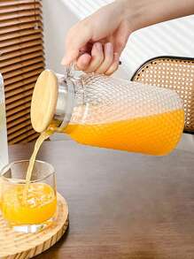 1 Piece Large Capacity High Temperature Resistant Water Bottle - Perfect For Summer Drinks, Restaurants, Lemonade, Juice And Tea, Easy To Clean Design