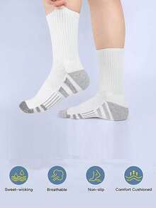 60 chiếc/50 chiếc/40 chiếc/30 chiếc/24 chiếc/20 chiếc/16 chiếc/12 chiếc/10 chiếc/8 chiếc/6 chiếc/4 chiếc/2 chiếc Tất thể thao tennis thoải mái cho nam, thích hợp mặc ngoài trời & thường ngày, mọi mùa, tất thể thao dày kháng khuẩn thấm hút ẩm màu trắng - Nhiều màu - Xem 2