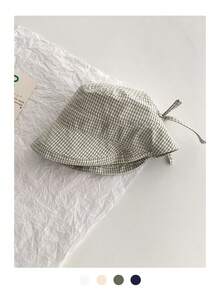 女士格子带渔夫帽,卷边防晒时尚夏季轻便透气百搭渔夫帽 - 多色 - 查看 18