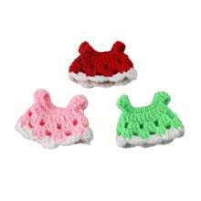 1 pieza Lindo vestido de punto para hámster, ropa suave para animales pequeños, vestido transpirable para fiesta, traje de fotografía al aire libre, accesorios de vestir para cobayas