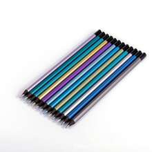 12pcs/Set Colored Pencils With Wooden Body, 7 Color Starry Sky Refills, Macaroon Color With Erasers, Metal Color Markers For Drawing, Suitable For Back To School, Study, Writing, Painting