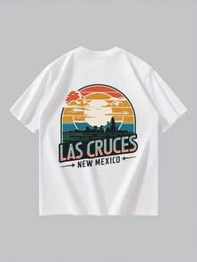 Camiseta estampada en blanco y negro puro 100% algodón - confección impecable. Manga corta con delicados estampados de ropa , perfecta para eventos culturales, reuniones de amigos, clubes de lectura y regalos con estilo, estampado con monograma, camiseta para hombre. - Blanco (parte posterior) - Ver 3