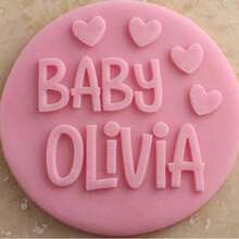 Customized Text Cake Decorations, DIY Cutting Molds, Frosting Cake Templates, Wedding Clay Fondant Embossing Tools, Name Cake Molds, Handmade Cookie Embossing Stamps - Black - View 55