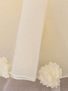 Baby Girls Spaghetti Strap Bow Organza Cute Flower Girl Princess Dress, Suitable For 1st Birthday, Wedding, Party, Does Not Include Headband - Champagne - View 8