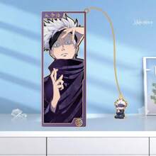 Jujutsu Kaisen 1pc Bookmark, Gojo Bookmark, Hollow Out Design Bookmark, Student Supply,School Supplies,Back To School