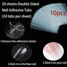 Press On Nail Organizer 10 PCS Empty Press On Nail Storage Press On Nail Packaging Nail Storage Nail Display Book Nail Salon Press On Nail Supplies Organizer With Nail Tape - 盒子(12*9*0.8 英吋) - 查看 9