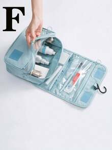 1个带挂钩的大型防水旅行洗漱包，可折叠手提包，适用于化妆品、剃须刀和个人护理用品，适合女士、大学生和男士。适合女孩的完美礼物，可装口红、刷子、护肤品、手机、硬币、小物件，适合居家、礼品、度假和节日万圣节圣诞节多功能用途，波西米亚风情 - 彩色 - 查看 9