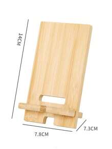 Soporte multifuncional personalizado de madera para teléfono/tableta, diseño sencillo, nombre personalizado, ideal como soporte para ver series y películas