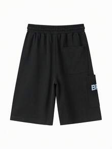 Balabala Children's Shorts Boys' 2025 Summer Stylish Mid-Length Pants - Black - View 2