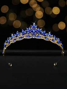 Corona nupcial minimalista, diadema de cristal de aleación multicolor, accesorios para el cabello, adecuado para boda, cumpleaños, fiesta, vestidos de gala