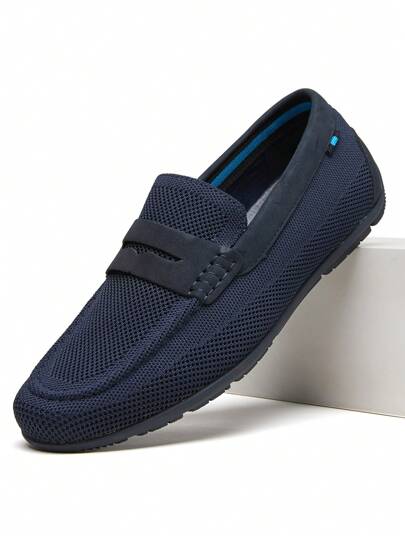 DESAI 1 Pair Men's 2025 New Lightweight Breathable Mesh Casual Shoes, Summer Loafers Slip-On Moccasins