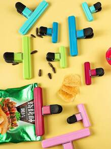 4 piezas (2 grandes + 2 pequeñas) Clips para sellar alimentos, clips selladores de bolsas de cocina con forma de T para patatas fritas, aperitivos, ingredientes, pinzas herméticas para bolsas de plástico, a prueba de fugas, a prueba de humedad