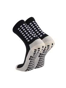 6 Pairs Thick Sole Mid-Calf Sports Socks - Mesh Breathable, Dotted Anti-Slip Design, Suitable For Outdoor Sports, Football Training, Workout, Running - Multicolor - View 6