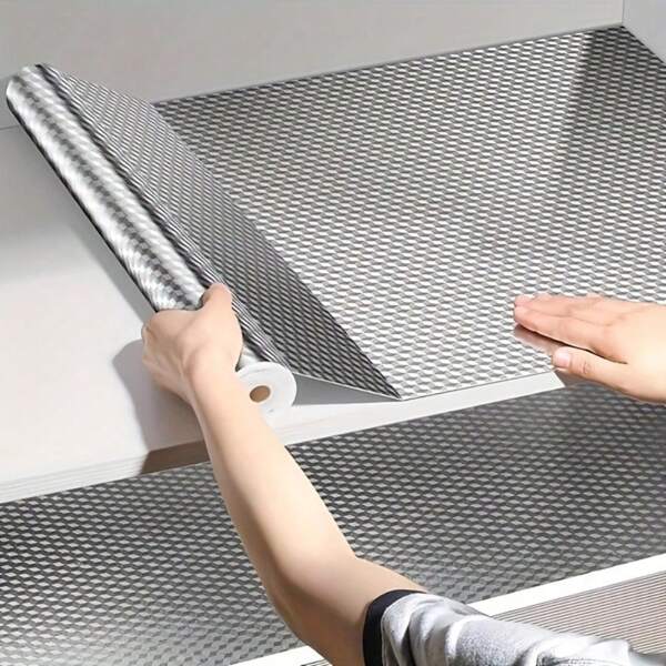 1 Roll Of High-Temperature Resistant Aluminum Kitchen Stickers - Waterproof, Oilproof, - Ideal For Backboards, Drawer Liners - Durable & Easy To Clean, Kitchen Organization | Modern Kitchen Decor | Durable Kitchenware