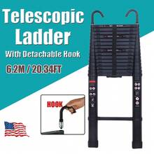 Escalera plegable de 6,2 metros, multiusos, escalera extensible telescópica - - 1 - Ver 1