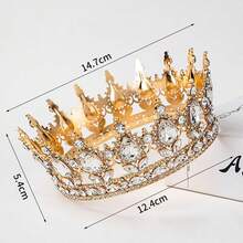 1 pièce Élégant Couronne de cristal Décoration de gâteau, Décoration de gâteau pour fête d'anniversaire - Multicolore - Voir 10