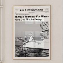 1PC Áp phích báo in cổ điển Tranh vải Áp phích phụ nữ Trang trí thẩm mỹ sang trọng cho phòng ngủ Phòng khách Nghệ thuật treo tường Khung tùy chọn - Nhiều màu - Xem 12