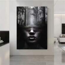 1pc Frameless Abstract Fashion Women's Art Surreal Portrait Posters Vintage Painting Printing Wall Arts Modern Living Room Bedroom Office Bar Club Wall Decoration Home Decoration ,Wall Art With Frame