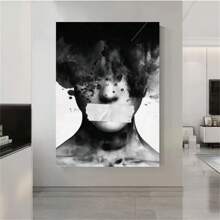 1pc Frameless Abstract Fashion Women's Art Surreal Portrait Posters Vintage Painting Printing Wall Arts Modern Living Room Bedroom Office Bar Club Wall Decoration Home Decoration ,Wall Art With Frame
