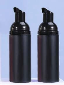 60毫升粉色泡沫按压瓶，睫毛洗发水瓶，旅行泡沫按压瓶，空塑料瓶，可重复灌装迷你皂液器，适用于洗手液、睫毛洗发水、沐浴露，适合旅行、居家和学生返校使用 - 黑色 - 查看 6