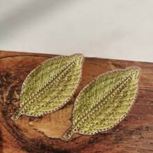 1 Women's Green Leaf Embroidered Hairpin, Sweet Side Clip, Women's Accessories/Hair Accessories, Forest Style Retro Alligator Hair Clip Claw Clips Hair Claws Hair Barrettes