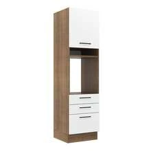 Despensero Alacena Multiuso Organizador Madesa 1 Puerta Color Marrón y Blanco - Marrón y Blanco - Ver 1
