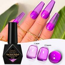 FOUR LILY 10ml Glass Jelly Gel Polish Long Lasting Colorful Spring Summer Ice Transparent Soak Off Varnish Nail Design Nails - Multicolor - View 19