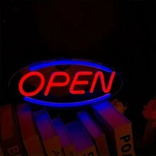 USB-Powered 'OPEN' LED Neon Sign - Touch-Controlled Acrylic Wall Light For Bars, Cafes, Hotels & Outdoor Decor, Energy-Efficient Commercial Lighting - Multicolor - View 4
