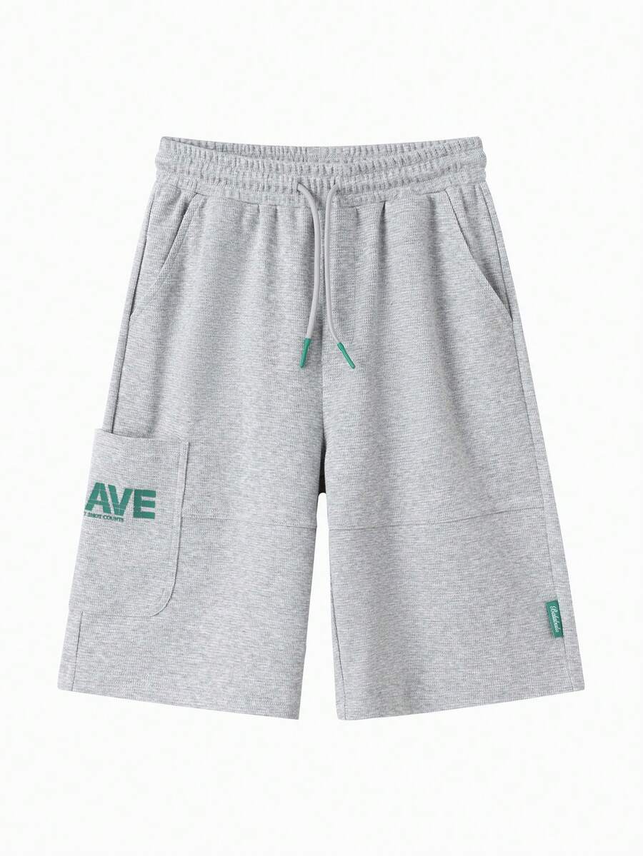 Balabala Children's Shorts Boys' 2025 Summer Stylish Mid-Length Pants - Light Gray - View 1