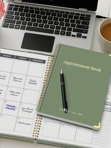 Trees 1 件 A4（8.7 X 11 英寸）预约周计划本，2025 年 7 月 - 2026 年 6 月，年度周月计划日历预约笔记本，上午 7 点 - 晚上 10 点，140 张笔记页，学校和办公用品 - 綠色 - 查看 5