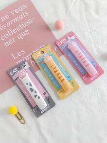 1/3pcs Cute Paw Correction Tape & Glue Tape 2 In 1, White Correcting Tools, Double Sided Adhesive Tape Roller, For Diary Album Kids Gift Office School Back To School - Multicolor - View 10
