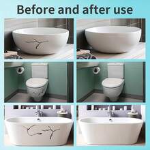1pc Ceramic Repair Agent - Ultra-Strong Waterproof Bonding, Effective Hand Wash Basin Crack Repair, Powerful Cracking Glue For Bathtub, Toilet, Sink Restoration And Renovation - White - View 8