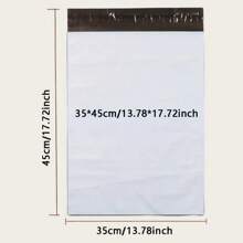 100pcs High-Quality White Self-Sealing Mailing Bags - Durable Polyethylene Envelopes For Office, Halloween, Valentine's Day, Mother's Day, Graduation, Birthday, Waterproof Logistics Packaging Bags, Made Of Virgin Material, No Odor, Flexible, Strong Tensile, Tear Resistant, Express Delivery Bags Back To School
