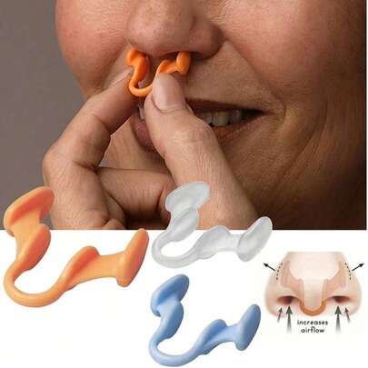 3 件装静音硅胶鼻扩张器，减少打鼾 - 防打鼾解决方案 - 改善气流 - 舒适的鼻腔通气开口，呼吸辅助，改善睡眠质量，停止打鼾