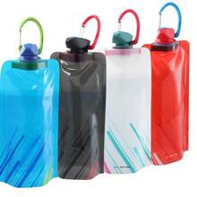 1pc700ml 可折叠水瓶，适合徒步旅行，可折叠瓶，成人便携式可重复使用塑料杯，户外旅行健身房，水瓶，运动饮料瓶，骑自行车，健身，便携式户外水袋适合男女，可重复使用，