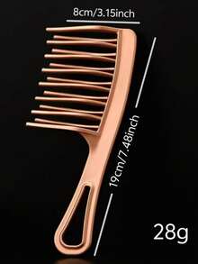 1pc Double Row Wide Tooth Comb For Women And Girls, Large Hair Comb For Long, Curly And Styling Hair, Prevent Static - Multicolor - View 8