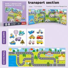 Libro de actividades Montessori, libro tranquilo, juguetes educativos tempranos para niños, juego de hacer coincidir, juguete Montessori para niños - Libro de rompecabezas magnético jm - Ver 15