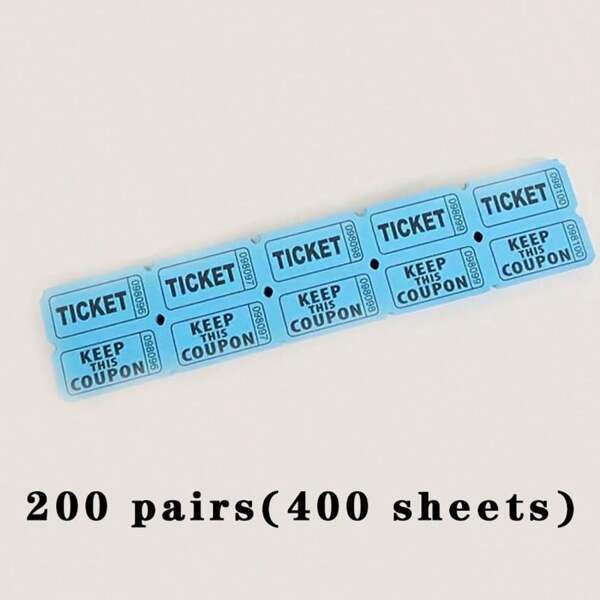 100pcs/200pcs Vibrant Multi-Color Raffle Tickets, Suitable For Events, Contests, Classroom Rewards, Fundraising, Concerts, Carnivals, Admission Tickets, Auctions, Church, Office Parties, And Other Prizes