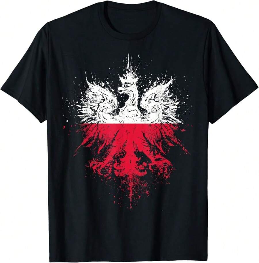 Polish Eagle | Polish Pride | Polish Flag | Polish T-Shirt]Asc Graduation Gifts - Black - View 1