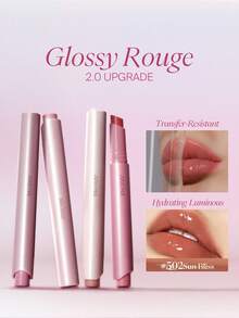 JOOCYEE Glossy Lipstick 2.0 Upgraded Version 502 Long-Lasting - 502Sun Bliss - View 1