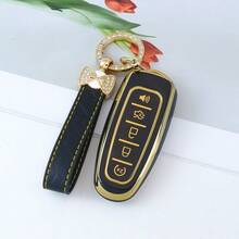 Carrying A Delicate And Cute Keychain And A Soft TPU Keycap With 5 Buttons, Suitable For Ford For Edge For Focus For Flex For Explorer For Taurus For MKS For MKT For MKX Exquisite High-End Keybag Suitable For Girls - KY23 - View 6