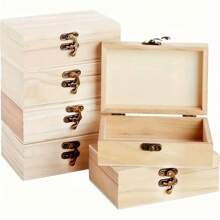 1 Stück Holzaufbewahrungsbox mit Deckel, Schmuckbox, Vintage Deko DIY, Heimdekoration für Küche, Badezimmer, Aufbewahrungsorganizer für Frauen, Reiseaccessoires, Rückkehr zur Schule, Schlafsaal-Aufbewahrung, Herbstdekoration