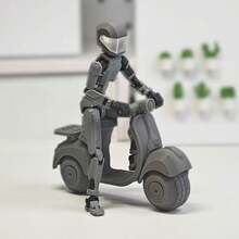1 件 3D 打印铰接式玩偶、摩托车骑手玩具模型玩偶、减压创意桌面装饰玩具、可摆动关节时尚摩托车城市创意玩具模型、3D 打印摩托车、3D 打印装饰模型 - 彩色 - 查看 12