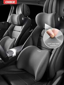 1 件汽车头枕颈枕 - 适合所有季节的汽车颈部支撑枕，汽车座椅腰部支撑枕套装