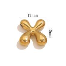 1pc Casual 304 Stainless Steel 18k Gold-Plated A-Z 26 Perforated Bubble Letter Pendant DIY Jewelry Pendant Accessories Suitable For Women's Daily Life Wear - Pendant - View 31