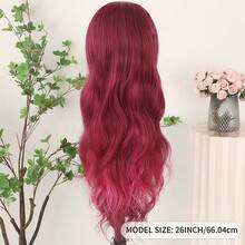 13X4 Free Part Ombre Pink Body Wave Synthetic Lace Front Wigs For Women 28 Inch Long Wavy Hair Wigs Glueless Soft Pink Ombre Colored Wigs Heat Resistant Christmas Wig Natural Long Wave Lace Front Wigs For Daily Party Cosplay Use - 挑染粉色 - 查看 8