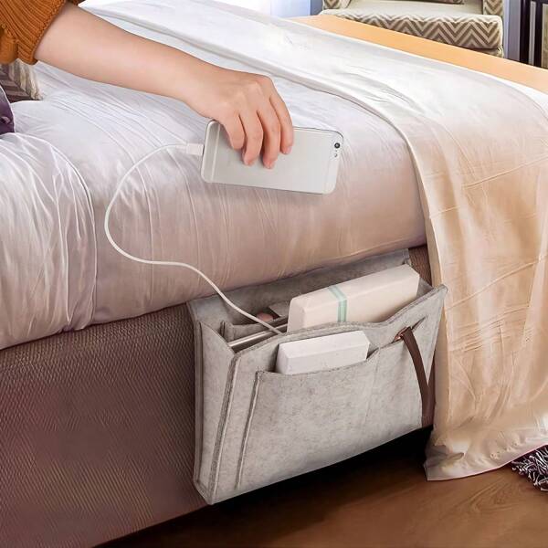 Felt Bedside Hanging Basket, Multi-Functional Sofa Hanging Storage Bag, Various Colors Available