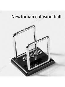 Fashionable Polished Metal Newton's Cradle Desk Decor, Decorative Iron Swinging Balls For Office Or Home Back To School Room Decor Home Decor Ornaments Home Miniature Things - Multicolor - View 7